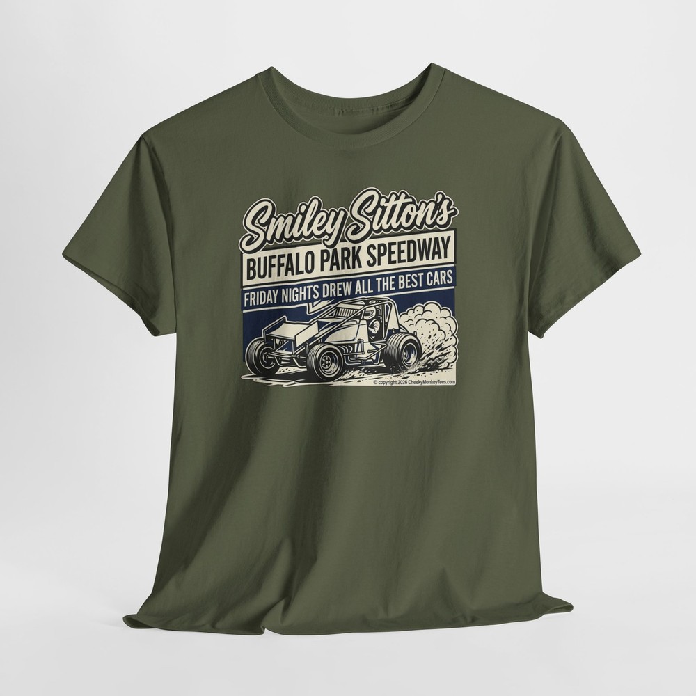 Smiley’s Buffalo Park Speedway Sprint Car Racing T-Shirt Vintage Dirt Track