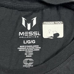 Messi Collection Shirt Adult L Black Short Sleeve Logo Soccer Futbol Mens