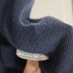 Duluth Trading Co Men’s Large Blue Long Sleeve Henley Knit T-Shirt Pocket Button