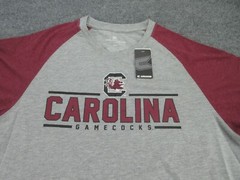 Carolina Shirt Mens XXL 2XL Gray Maroon Crew Neck Colosseum Baseball Tee NEW
