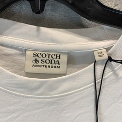 Scotch & Soda Men’s T Shirt Baseball Artwork Tee XXL White 100% Organic Cotton