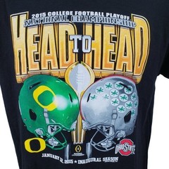 Oregon Ducks vs. Ohio State Buckeyes 2015 College Football Playoff T-Shirt M NEW