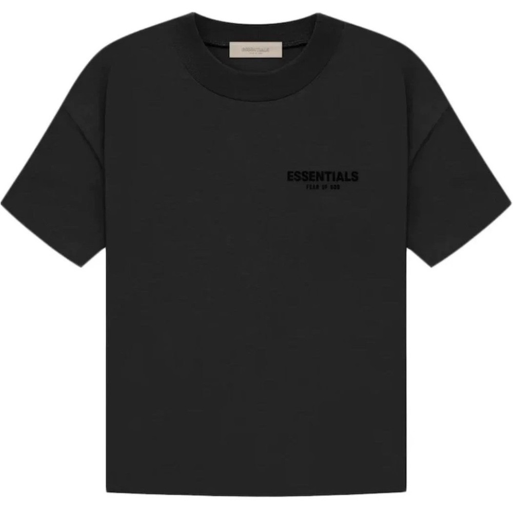 Essentials Fear of God – Large – Black Logo Crew Neck Short Sleeve T-Shirt