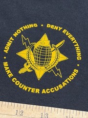 E-4 Mafia T-Shirt Small Admit Nothing Deny Everything Make Counter Accus Black