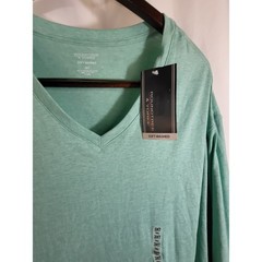 Roundtree & Yorke Mens 3XT Mint Green Soft Washed V-Neck T-Shirt NWT Big & Tall