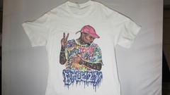 Chris Brown Breezy Graffiti Design Cotton T-Shirt Tee White Men’s Size XL
