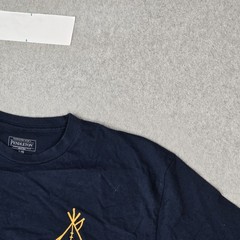 Pendleton Men Shirt L/G Navy Blue Graphic Tee Short Sleeve Print