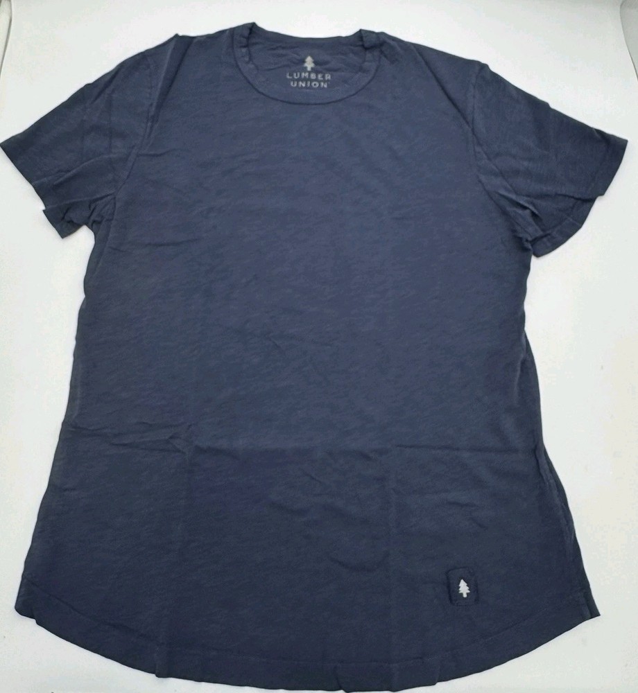 Men’s Short Sleeve Todd Navy Blue Shirt 100% Organic Cotton -NEW- LumberUnion