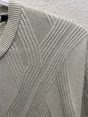 Porter & Ash Men’s Large Gray Beige Modal Blend Textured Knit T-Shirt NWT