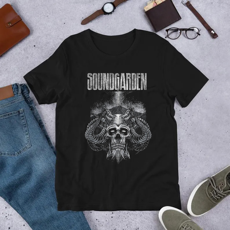 Fire!!! SoundGarden Gifts For Fans T- Shirt Full Size Black Color D2363