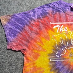 Vintage Tie Dye Pizza Place T Shirt Mens XL Purple Red Yellow Spiral Colortone