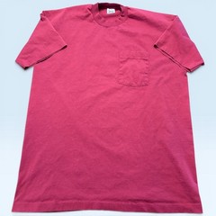 Vintage BVD Shirt Mens 2XL Red Pocket Blank Tee T-Shirt Crewneck Made USA
