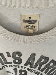 VTG. Lucky Brand Triumph DEVIL’S ARROW 3/4 Sleeve BONNEVILLE SPEED TRAILS 18 S