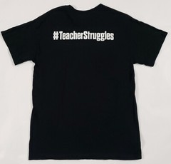Straight Outta, Adult T-Shirt Size Medium, Teacher Struggles, Funny Shirt, Black