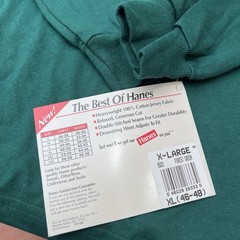 Vintage Santa Fe Railroad Long Sleeve NOS Hanes Signature Green Trains BNSF NWT