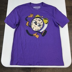 Superb Spirit Alarm Clock Tee Size L Large Purple Short Sleeve NWOT