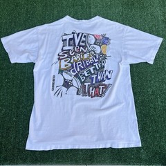 Vintage 90s Men’s Umbro Trash Talk Soccer Dribble White T-Shirt XL AND 1 Style