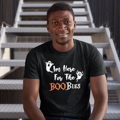 Funny Halloween T Shirt For Men Boobies shirt Fancy Dress Him Tee