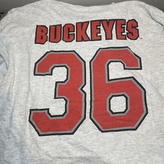 XL Vintage Ohio State Buckeyes 36 Grey T Shirt Sport Tag FREE SHIPPING