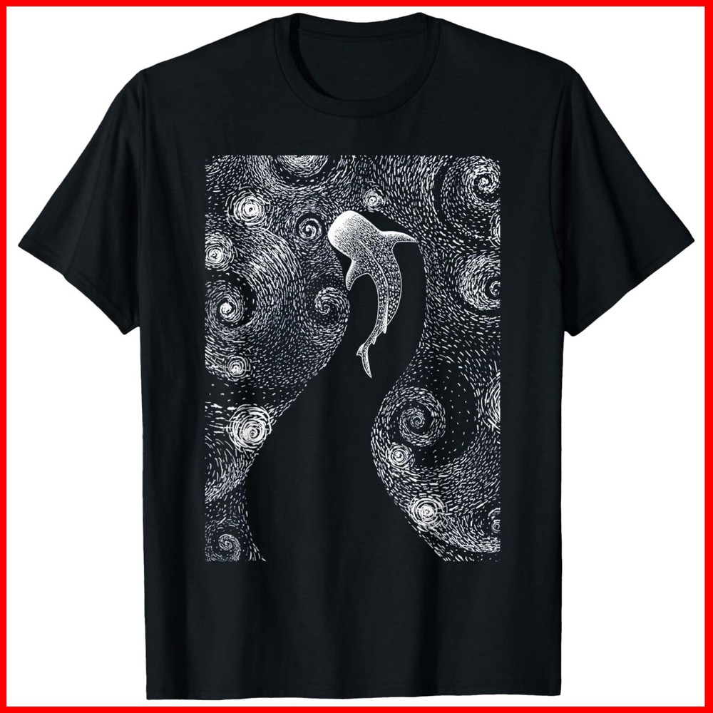 Diving With Whale Sharks Whale Shark Black Cotton T-Shirt S-5XL