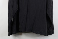Vintage 90s Streetwear Mens XL Distressed Blank Turtleneck T-Shirt Black Cotton
