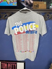 The Police World Tour T Shirt 07/08 Gray Mens Small Sting Preowned