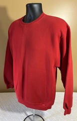 Vintage Russell Athletic 90s Blank Red Pullover Sweatshirt Unisex Size M