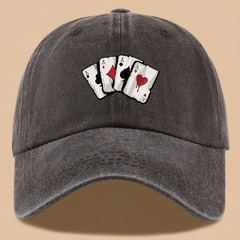 Retro Poker Print Truck Hat – Classic Baseball Cap, Las Vegas Fans- NEW