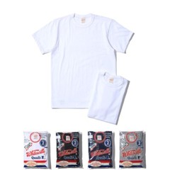 WHITESVILLE 2-PACK T-SHIRT – White, Black, Navy, Gray [ WV73544 ] Made in Japan