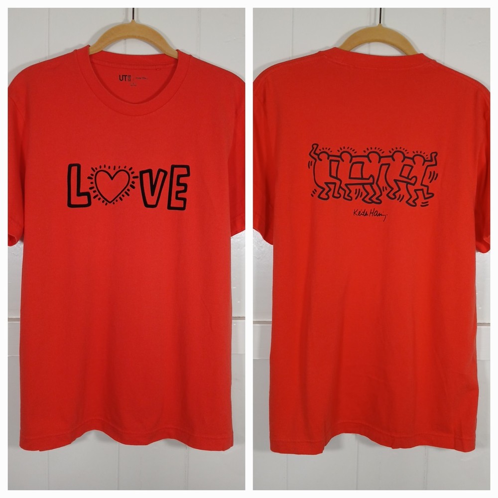 Uniqlo × Keith Haring Shirt LOVE Graphic Tee Men’s Small Pop Art Cotton SS