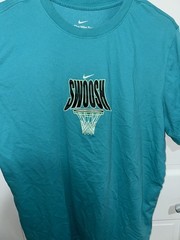 Nike Basketball T-Shirt Men Large Turquoise Dri-FIT Graphic HJ3466-345