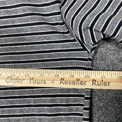 VINTAGE Canyon River Blues Ringer T Shirt Mens Large Blue Grey Striped 90s Blank