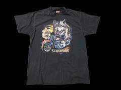 Vintage 1991 3D Emblem “Survivors” Wolf Harley Davidson T-Shirt XL