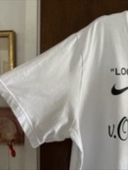 nike lab x off white mercurial NRG X Tee Mon Amour T-shirt White Sz L Boxy