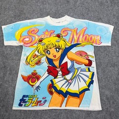 Vintage WILD OATS Sailor Moon All Over Print T-Shirt