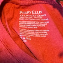 Perry Ellis T-Shirt Men’s XXL Raspberry Red Graphic Short Sleeve NWT Cotton