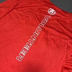 Unisex Spartan Race Volunteer Tee Shirt Red Long Sleeve Craft Brand Size X Large