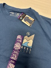 Reel Life Men’s Short Sleeve UPF Sun Protection T-Shirt Size 2XL Blue NWT