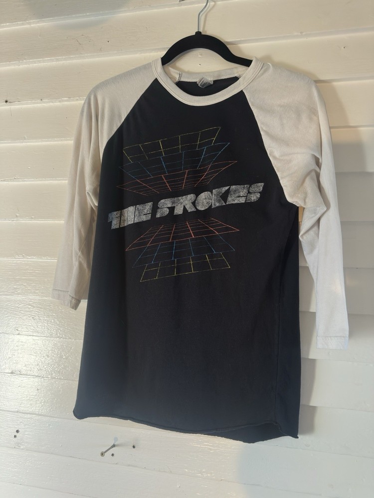 The Strokes Vintage Shirt Mens Small Y2K 2000’s Raglan Baseball Tee