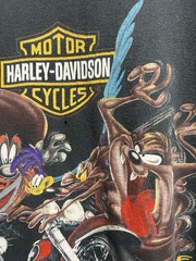 Vintage 1993 Harley Davidson Looney Tunes Group Tee Shirt Size XL Single Stitch