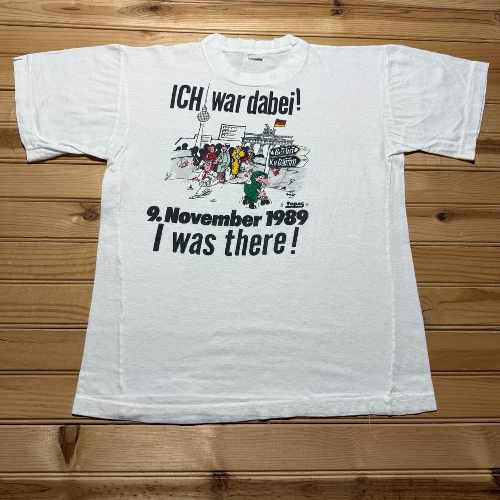 Vintage 1989 Fall Of The Berlin Wall Ich War Dabei I Was There T-Shirt – Medium