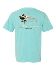 Salt Addiction Saltwater Bonefish Flats Fishing Short Sleeve T Shirt Ocean