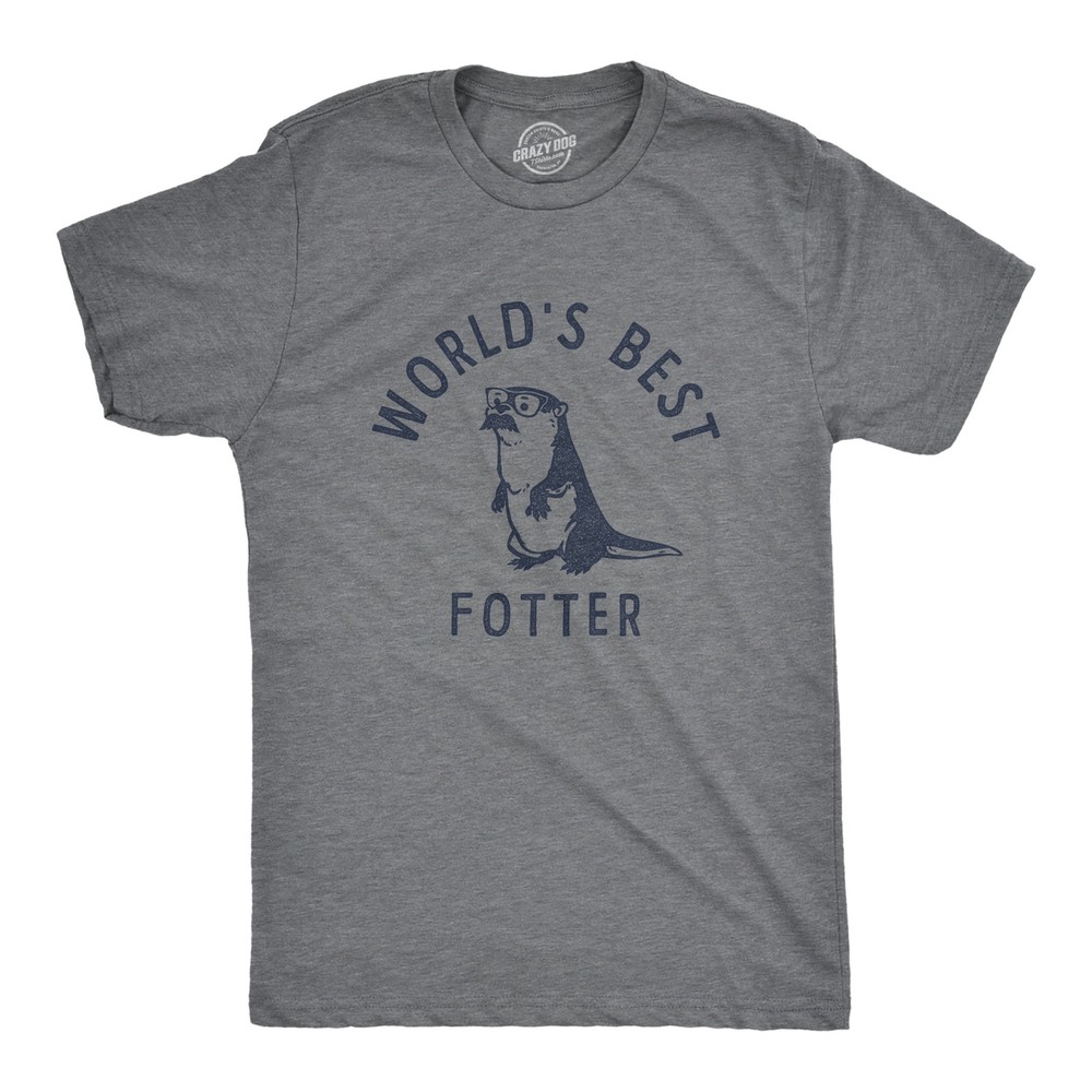 Mens Worlds Best Fotter T Shirt Funny Sarcastic Father’s Day Gift Otter Tee for