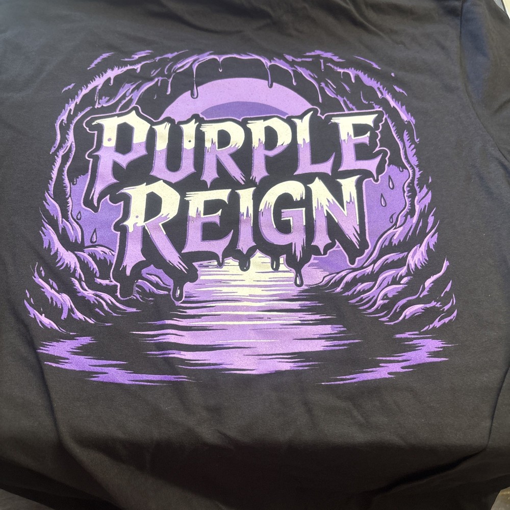 PURPLE REIGN OFFICIAL TEAM VERSION 1.0 Team Shirt D&D Cycles PartsBros Size M