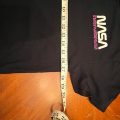 NASA Astronaut Graphic T Shirt Black Short Sleeve Crew Neck Size M Hyper Space
