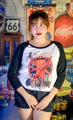 The Dirty Gringo Hot Rod Garage Retro Devil 3/4 sleeve raglan shirt