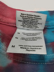New Tie Dye Men’s T-Shirt Red Blue Adult Medium Multicolor Summer Spider