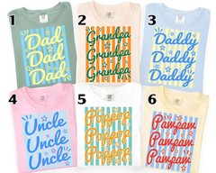 Striped Retro Dad Grandpa Gidan Tee Gift