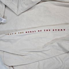 Ashe Moral Of The Story Graphic Shirt XL Cream Long Sleeve Indie Pop Concert Tee