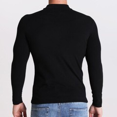 Mens Mock Turtleneck T-Shirt Long Sleeve Warm Pullover Basic Undershirt Tank Top
